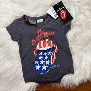 The Rolling Stones baby patriotic cotton onesie newborn new nwt 4th of July USA